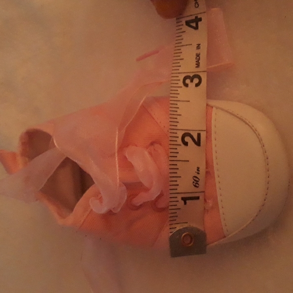 Pink baby sneakers with moon and star beaded accents and fun laces - Picture 8 of 10
